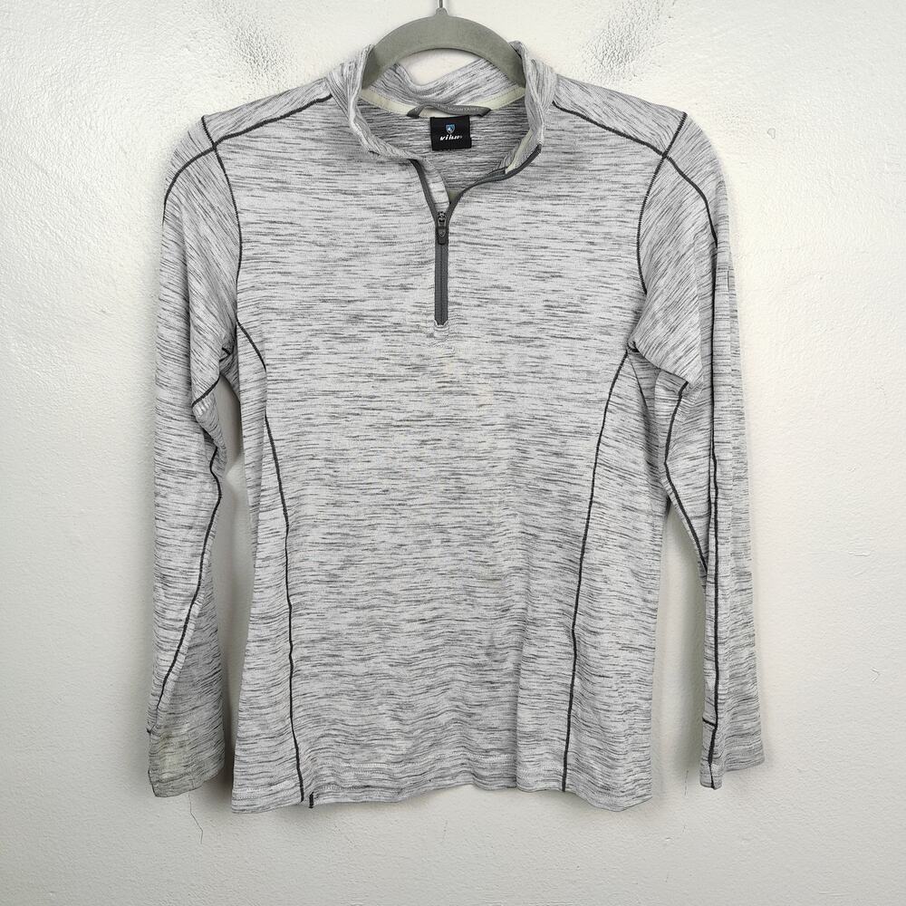 Kuhl Alloy 1/4-Zip Mid-Layer Sweater Boys Large 14-16 Light Gray Heather 1/2 Zip
